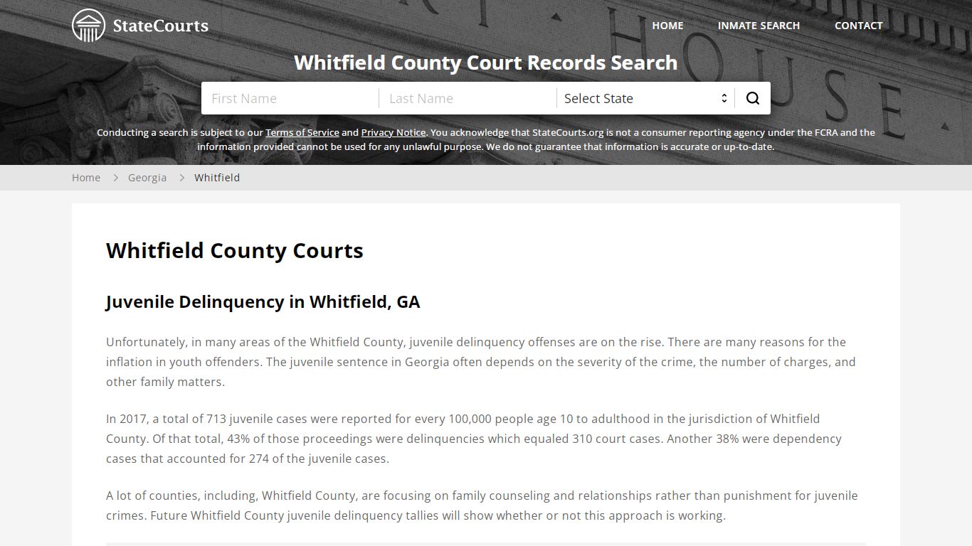 Whitfield County, GA Courts - Records & Cases - StateCourts